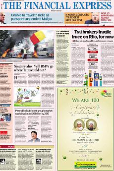 Financial Express Delhi - September 10th 2016