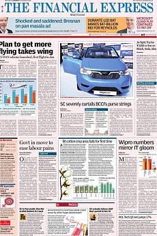 Financial Express Delhi - October 22nd 2016