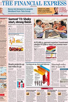 Financial Express Delhi - October 29th 2016