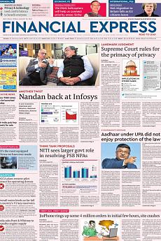 Financial Express Delhi - August 25th 2017
